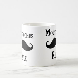Mustascher härskar kaffemugg