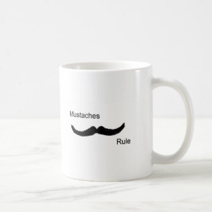 Mustascher härskar kaffemugg