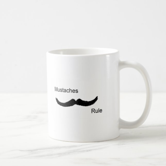 Mustascher härskar kaffemugg (Höger)