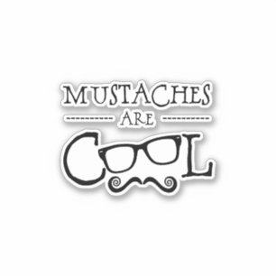 Mustascherna Coola Glasögon Klistermärken