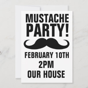 MUSTASCHFEST INVITATIONER INBJUDNINGAR