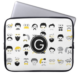 MustaschHipsteransikten Laptop Fodral