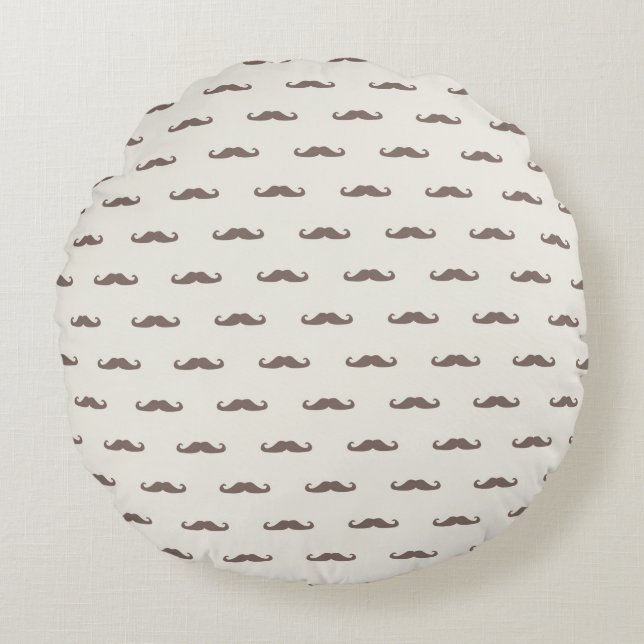 Mustaschhipstermönster 3 rund kudde (Framsidan)