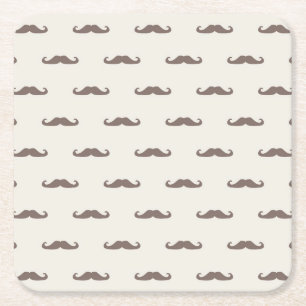 Mustaschhipstermönster 3 underlägg papper kvadrat