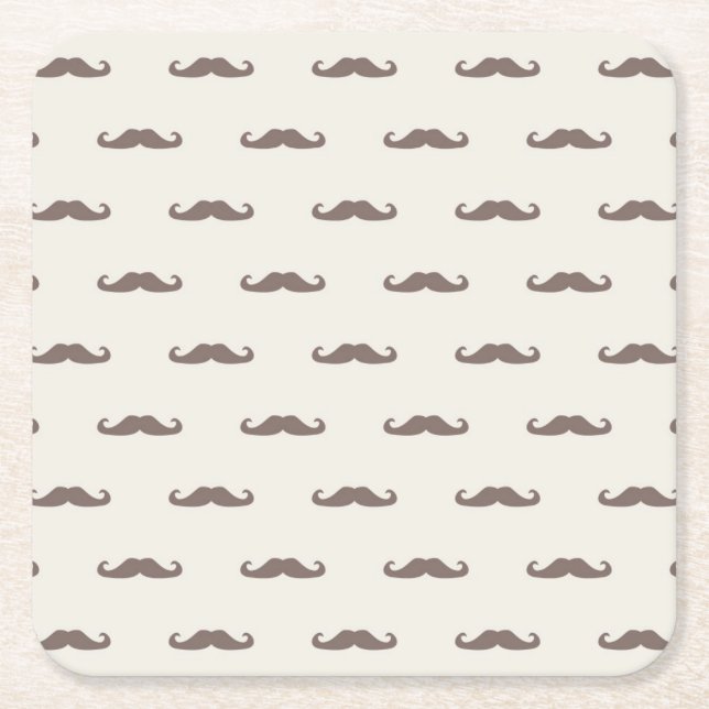 Mustaschhipstermönster 3 underlägg papper kvadrat (Framsidan)
