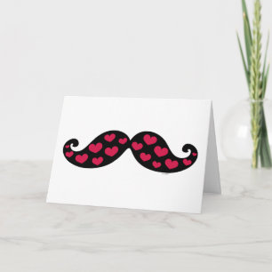 Mustaschhjärtakort Helgkort