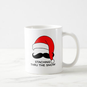 Mustaschjul - Staching till och med snön Kaffemugg