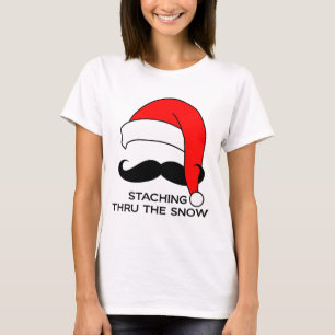 Mustaschjul - Staching till och med snön Tee Shirt