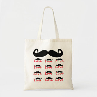 Mustaschkärlek hänger lös tygkasse