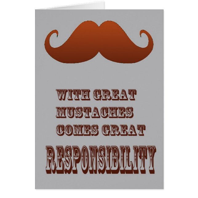 mustaschkort hälsningskort (Framsidan)