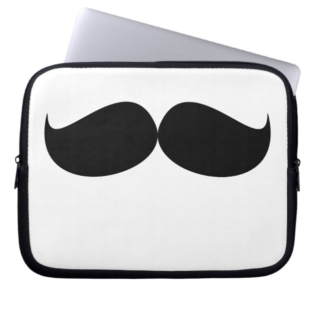 Mustaschlaptop sleeve (Framsidan)