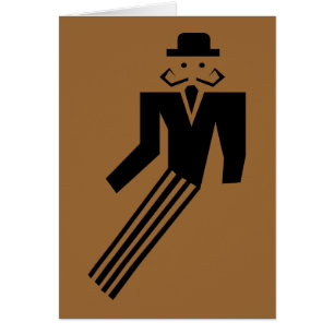 Mustaschman - art déco OBS kort