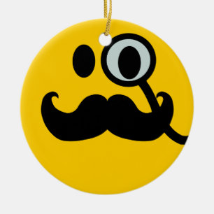 Mustaschmonocle Julgransprydnad Keramik