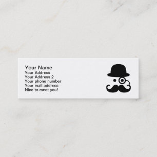 Mustaschmonocle Mini Visitkort