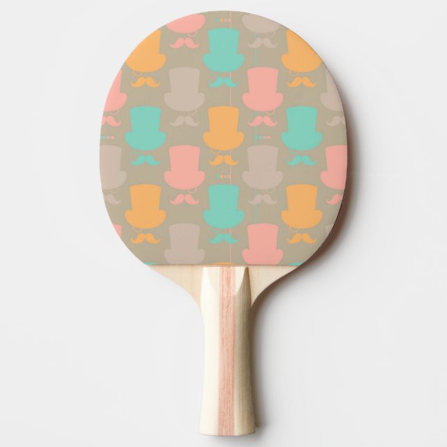 Mustaschmönster 2 pingisracket (Framsidan)