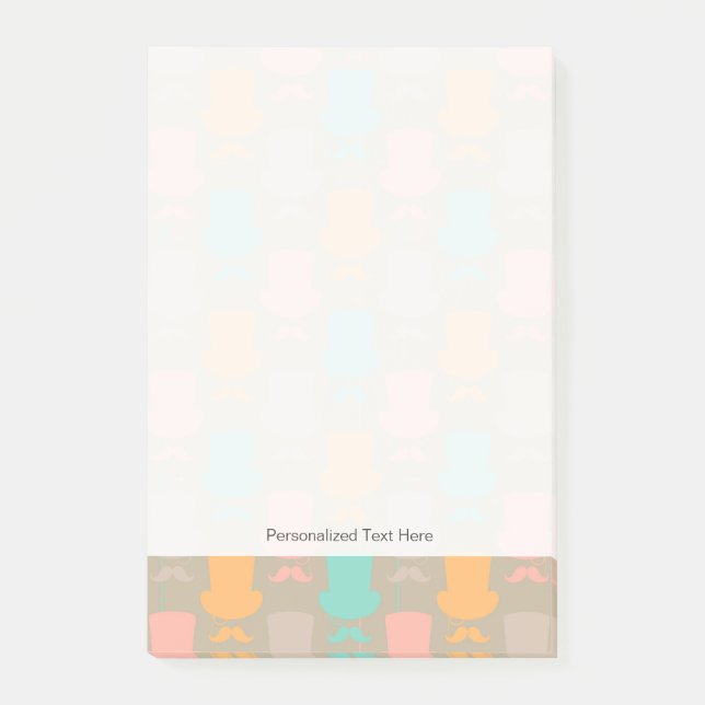 Mustaschmönster 2 post-it block (Framsida)