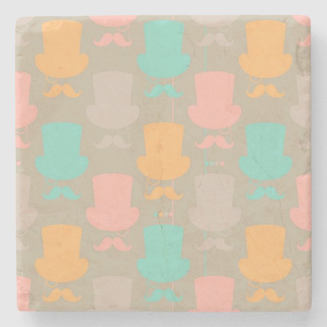 Mustaschmönster 2 stenunderlägg (Framsidan)