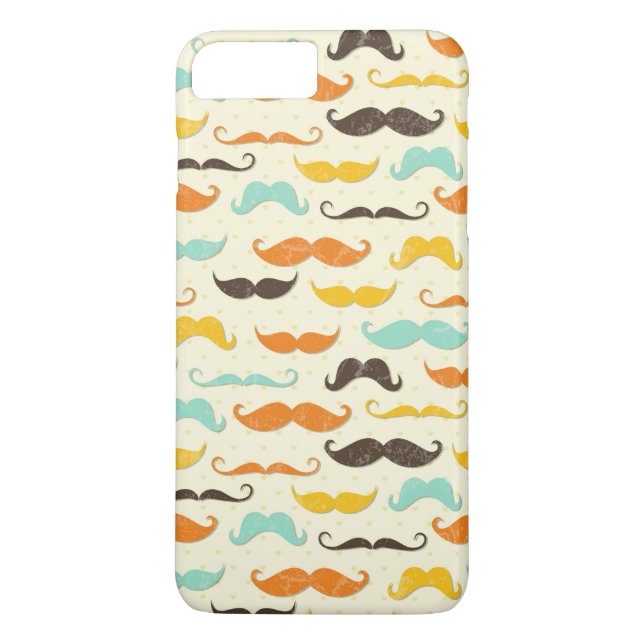 Mustaschmönster 3 Case-Mate iPhone skal (Baksida)