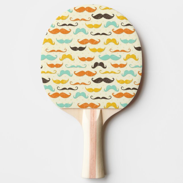 Mustaschmönster 3 pingisracket (Framsidan)