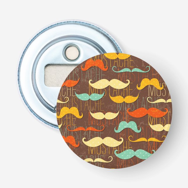 Mustaschmönster Flasköppnare (Framsidan)