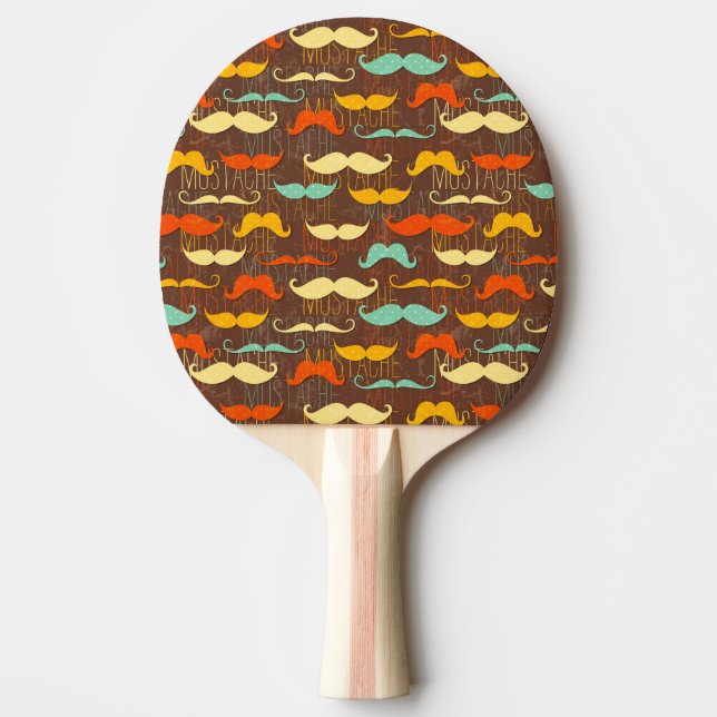 Mustaschmönster Pingisracket (Framsidan)