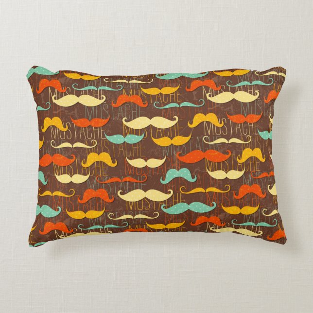 Mustaschmönster Prydnadskudde (Framsidan)