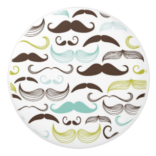 Mustaschmönster, retro stil 2 knopp