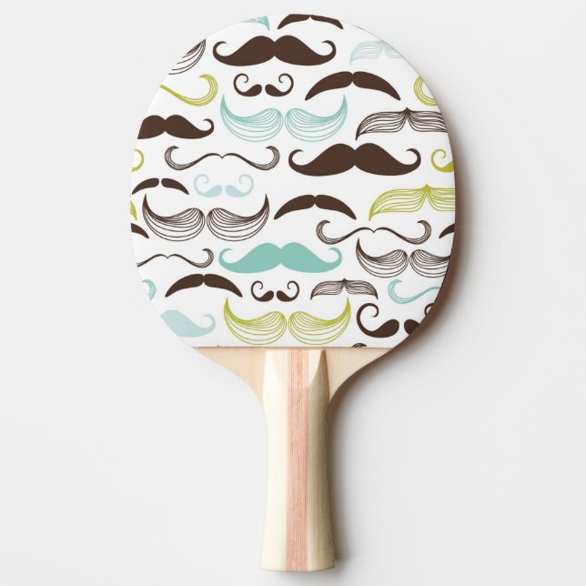 Mustaschmönster, retro stil 2 pingisracket (Framsidan)