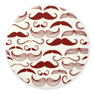 Mustaschmönster, retro stil 3 knopp