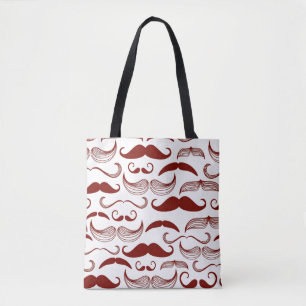 Mustaschmönster, retro stil 3 tygkasse
