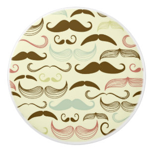 Mustaschmönster, retro stil 4 knopp