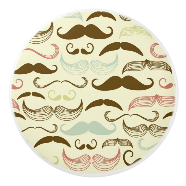 Mustaschmönster, retro stil 4 knopp (Framsidan)