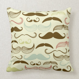 Mustaschmönster, retro stil 4 kudde