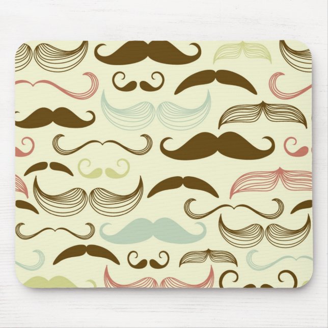 Mustaschmönster, retro stil 4 musmatta (Framsidan)