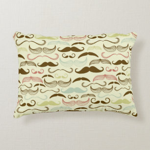 Mustaschmönster, retro stil 4 prydnadskudde