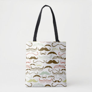 Mustaschmönster, retro stil 4 tygkasse