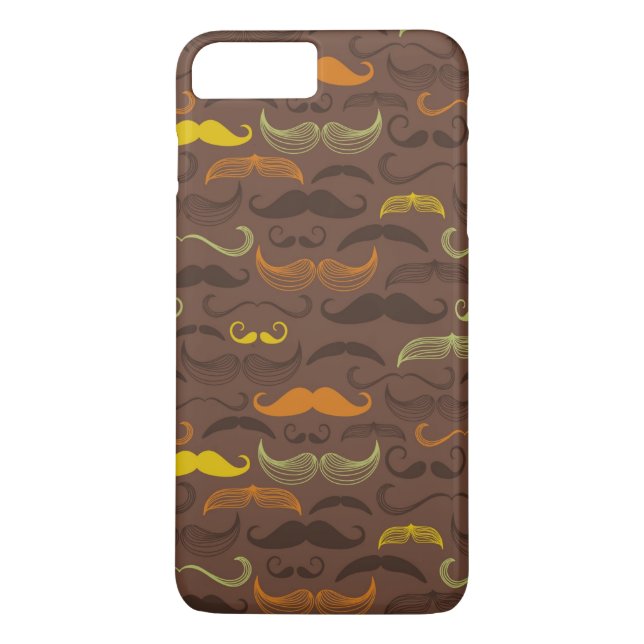 Mustaschmönster, retro stil 5 Case-Mate iPhone skal (Baksida)