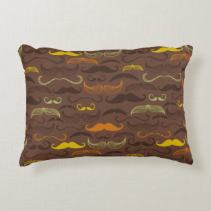 Mustaschmönster, retro stil 5 prydnadskudde