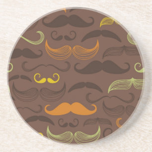 Mustaschmönster, retro stil 5 underlägg