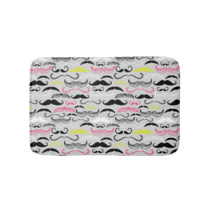 Mustaschmönster, retro stil badrumsmatta