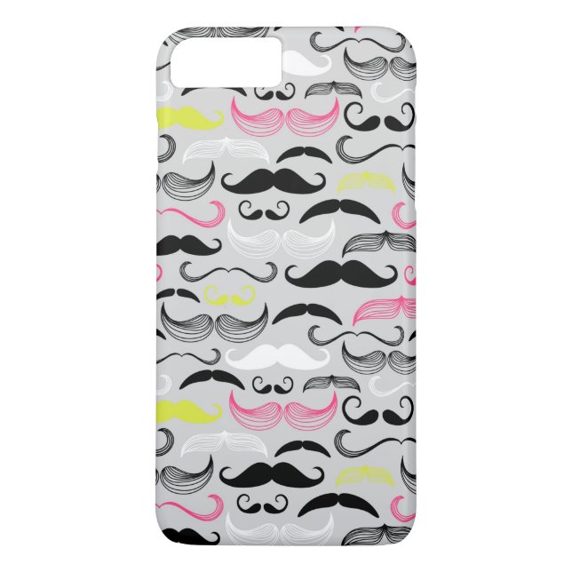 Mustaschmönster, retro stil Case-Mate iPhone skal (Baksida)