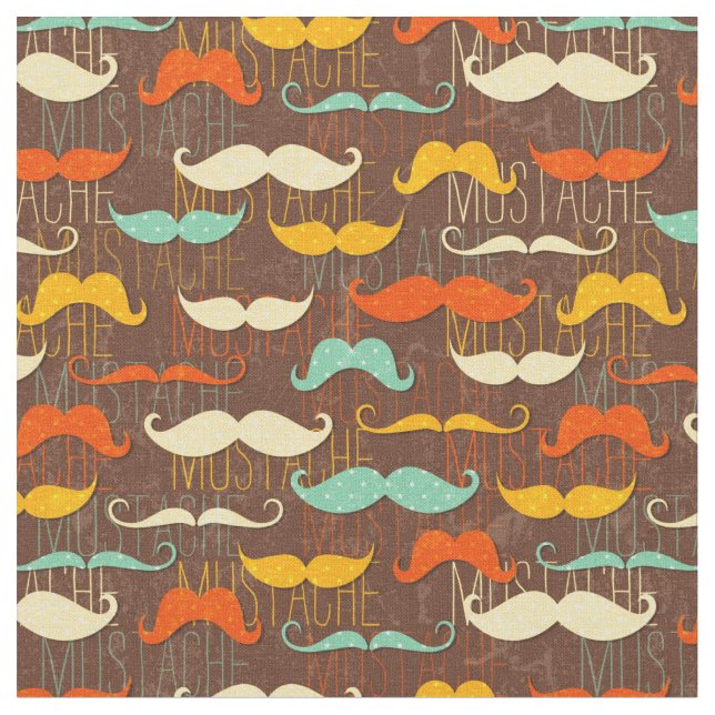 Mustaschmönster Tyg (Närbild)