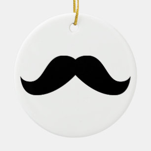 Mustaschprydnad Julgransprydnad Keramik