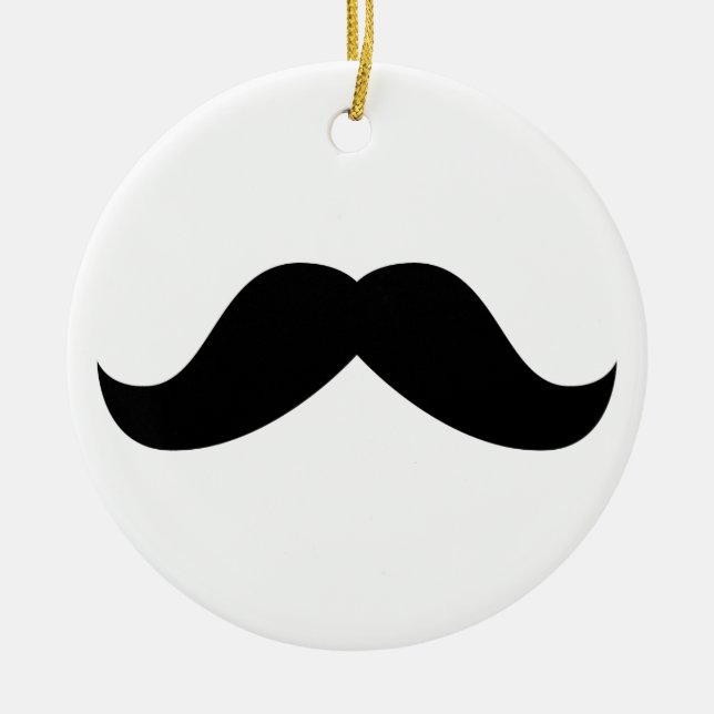 Mustaschprydnad Julgransprydnad Keramik (Framsidan)
