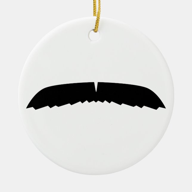 Mustaschprydnad Julgransprydnad Keramik (Framsidan)