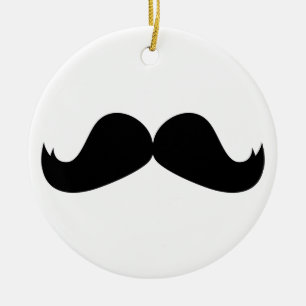 Mustaschprydnad Julgransprydnad Keramik