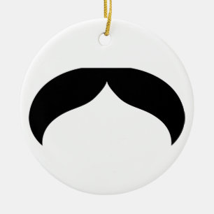 Mustaschprydnad Julgransprydnad Keramik