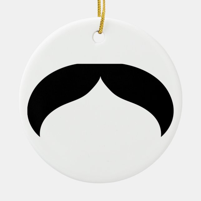 Mustaschprydnad Julgransprydnad Keramik (Framsidan)