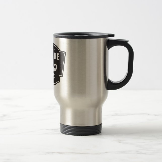 Mustaschryttaretravel mug resemugg (Höger)