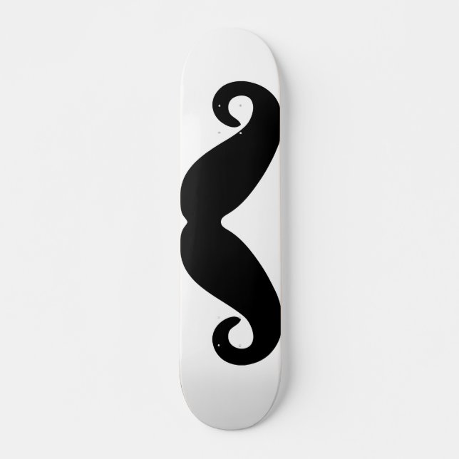 mustaschskateboard skateboard bräda 20,5 cm (Framsida)